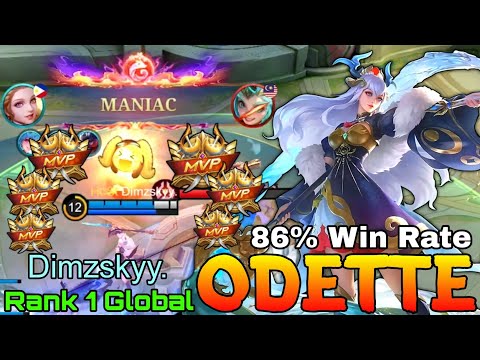 MANIAC Odette MVP WinStrike  - Top 1 Global Odette by Dimzskyy. - Mobile Legends
