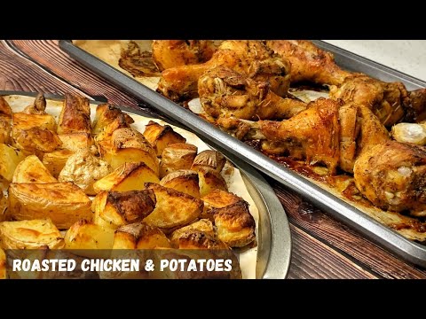 Roasted Chicken Drumsticks Recipe with Potatoes - Recette de Poulet au Four avec Pomme de Terre