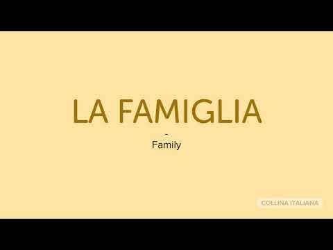 IN ITALIAN - Italian Vocabulary - Family