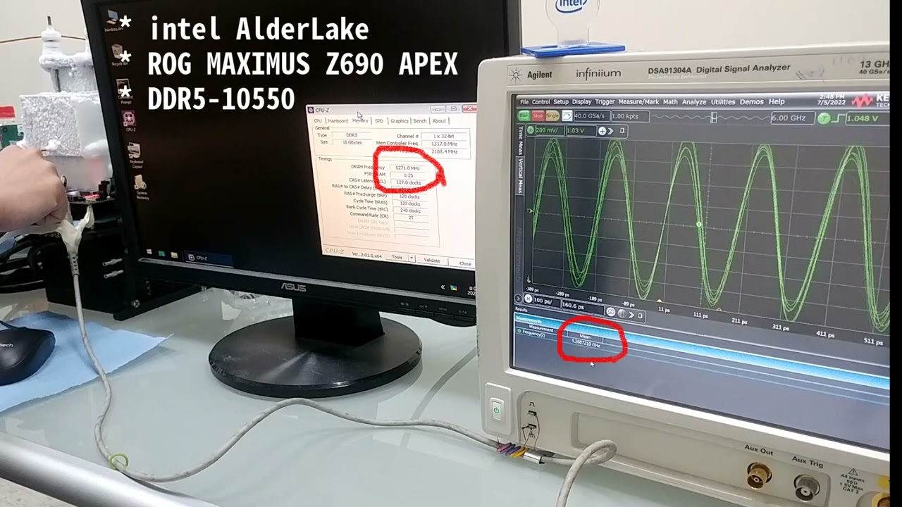 DDR5-10550, intel AlderLake , ROG Maximus Z690 APEX - YouTube