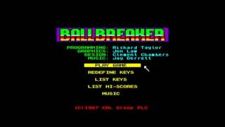 Amstrad CPC - Ballbreaker (title screen)