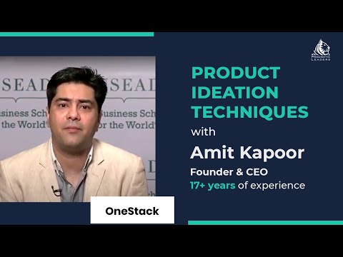 Masterclass on Product Ideation Techniques with Amit Kapoor