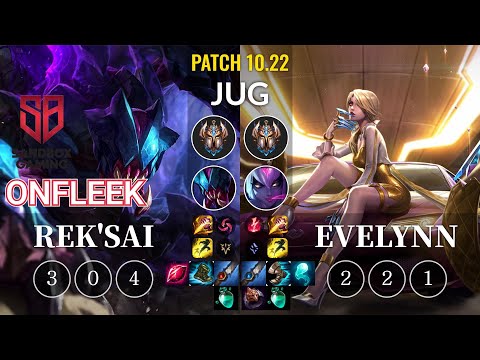 SB OnFleek Rek'Sai vs Evelynn Jungle - KR Patch 10.22