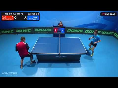 20:05 Yurii Shchepanskyi 3-2 Vadym Nechyporuk 21.05.2023 TT Euro.Cup Ukraine Star. Table 3