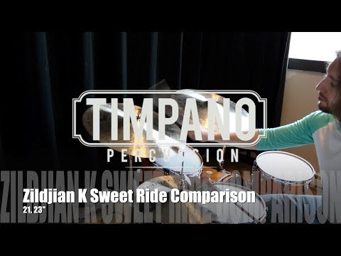 Zildjian K Sweet Ride Comparison: 21, 23"