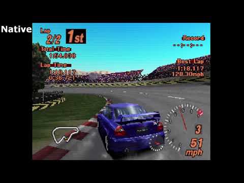 Gran Turismo 2 Native vs Max (Duckstation)