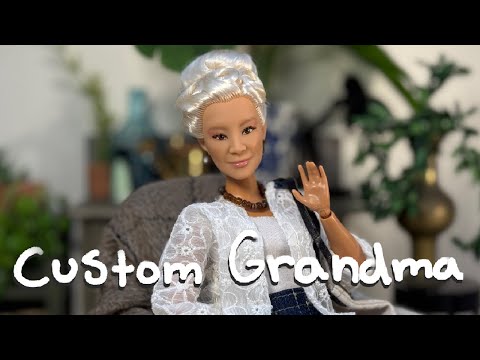 Barbie - Custom Grandma Barbie doll head on made to move body & Customisation |Barbie doll Role play