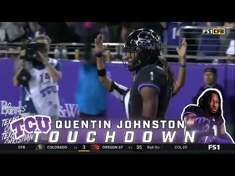 No. 8 TCU Horned Frogs 38, No. 17 Kansas State Wildcats 28: T-C-U! Touchdown Quentin Johnston!