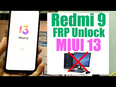 Redmi 9 FRP Bypass Miui 13 (Without Pc) | MIUI 13 FRP Google Account Bypass