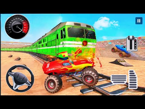 Train vs Monster Truck - Monster Truck Derby Train Simulator - Ande Gameplay |