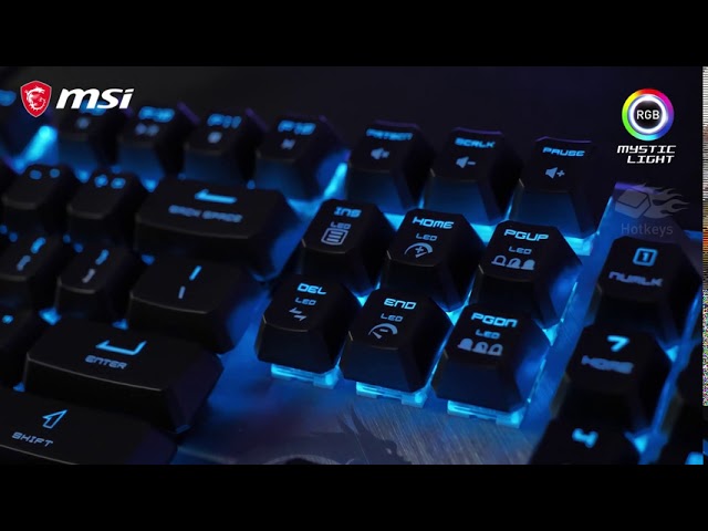 MSI Vigor GK50 Elite Teclado Mecánico Gaming Retroiluminado Switches Kailh Box White video