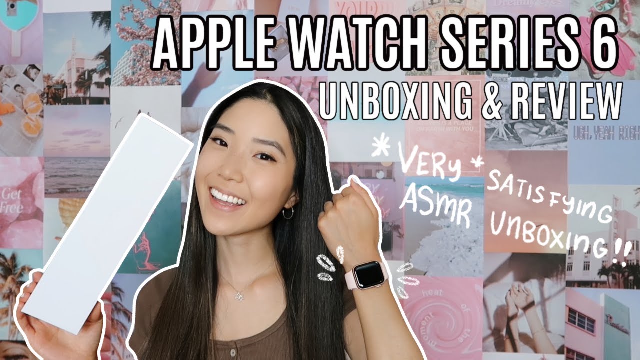 APPLE WATCH SERIES 6 UNBOXING & REVIEW/SETUP + *very* satisfying ASMR unboxing lol