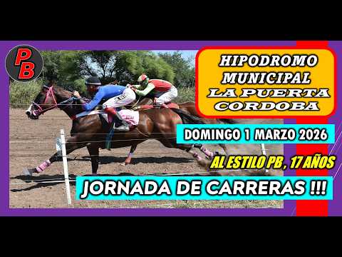 CARRERAS en HIPODROMO MUNICIPAL LA PUERTA - CORDOBA (01-03-2026)