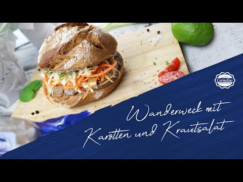 Pfälzer Leberwurst von Cornelius | Wanderweck mit Karotten und Krautsalat