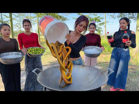 Amazing cooking stir fried eel and eel soup recipe