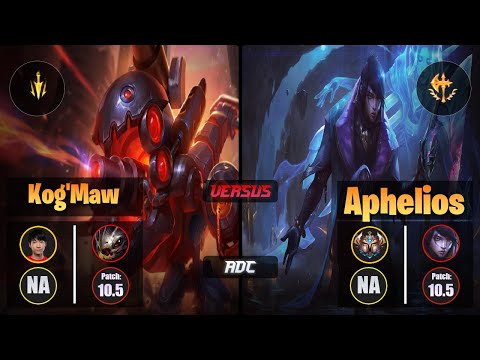Cody Sun KOG'MAW (ADC) [Lethal Tempo] VS APHELIOS - Challenger NA Patch 10.5