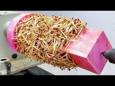 Amazing Woodturning ART - Amazing Woodworking Ideas Using Matches!! Lifetime Projects I Want You See