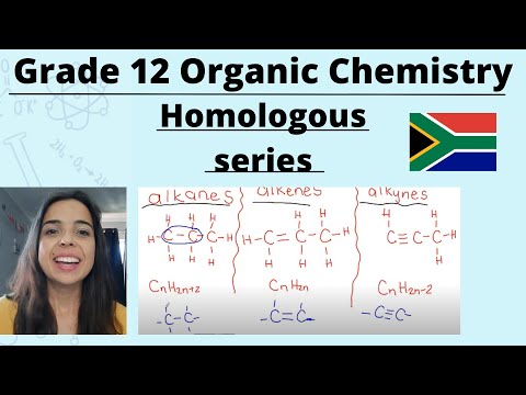 Grade 12 Organic Chemistry Homologous series part 1
