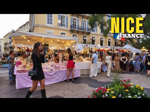 Fabulous Evening in Nice France 4K Walking Tour of French Riviera
