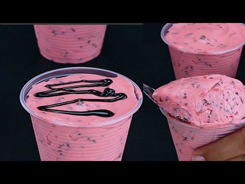 || strawberry 🍓 ice Cream recipe||  chocolate strawberry dessert 😋|| tasty simple recipe