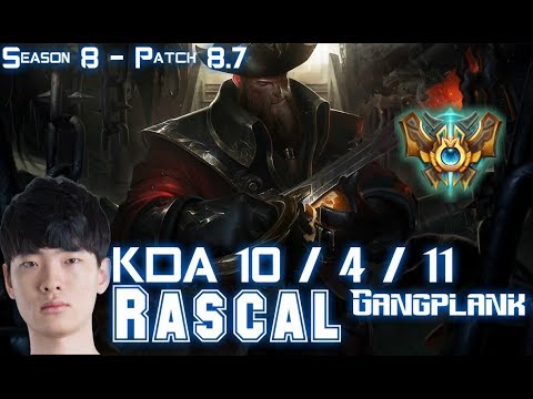 Rascal GANGPLANK vs CAMILLE Top - Patch 8.7 KR Ranked