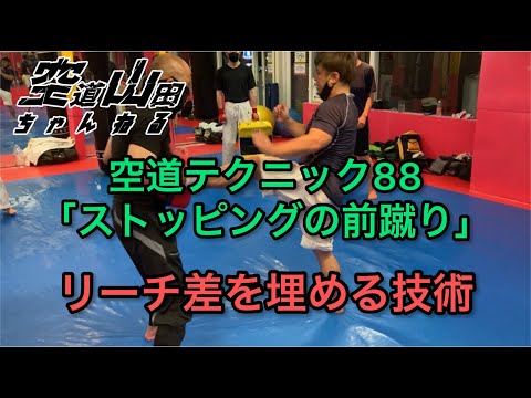 【武道】空道テクニック88「ストッピングの前蹴り」【格闘技】