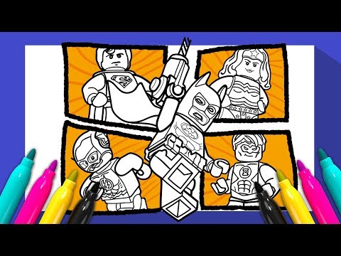 DC COMICS LEGO Superheroes Coloring Book | Justice League coloring page