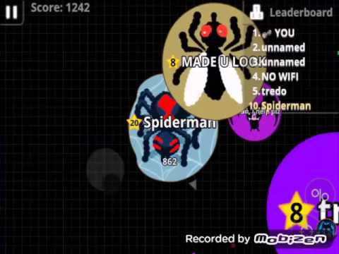 Agar.io |  On The Leaderboard As Spiderman |  Android Tablet