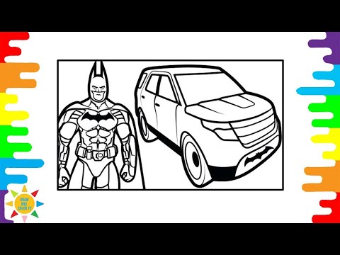 SUPER SPEED BATMAN Coloring Page | Land Rover Coloring | Batman Coloring | Unknown Brain - Superhero