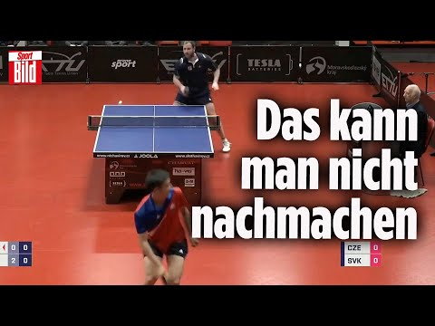Unfassbarer Tischtennis-Move von Wang geht viral | HALLEluja