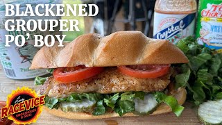 MOUTH WATERING Blackened Grouper Po' Boy on @BlackstoneGriddles SIMPLE AND DELICIOUS!