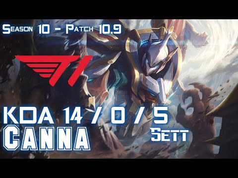T1 Canna SETT vs KAYLE Top - Patch 10.9 KR Ranked