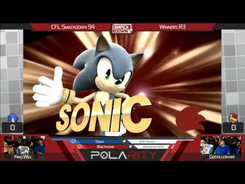 CFL Smackdown 94 WiiU Arcadian - KingWIll (Sonic) vs Godzillionaire (Bowser) - Winners R3