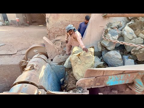 PLAYING with GIANT Rocks.ASMRRock Quarry CRUSHINGOperations Primary Jaw Crusher in action.