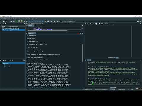 Car Parking Simple Management in Python Projects