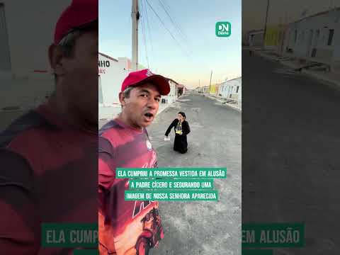 Agricultora de Parambu percorre mais de 250m de joelhos para pagar promessa pela vitória de Lula