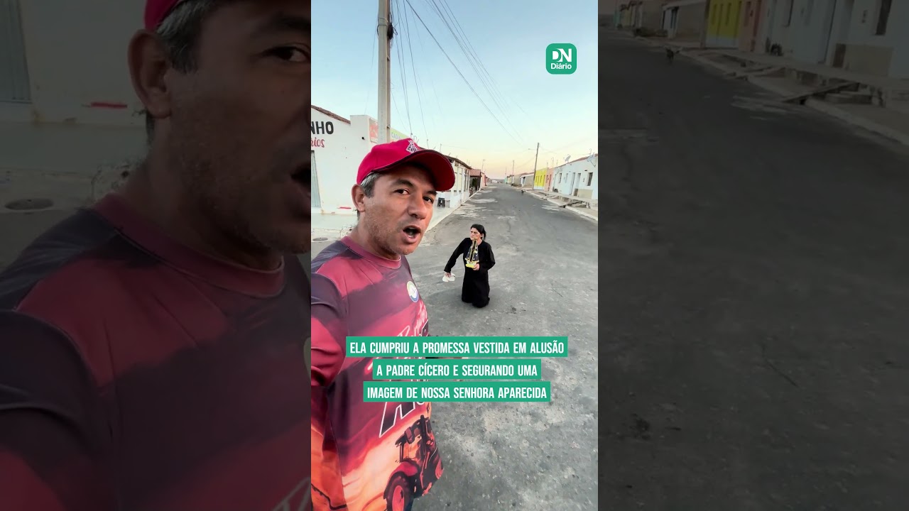 Imagem da notícia Agricultora de Parambu percorre mais de 250m de joelhos para pagar promessa pela vitória de Lula