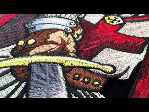 Red Christian Knight Iron On Patch PL6360