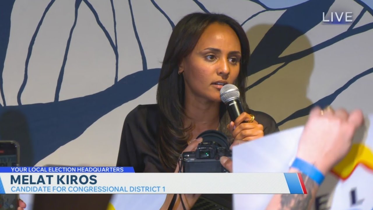 Melat Kiros speaks after ousting 15-term Rep. Diana DeGette in Colorado Congressional primary