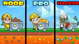 NOOB vs PRO vs HACKER - Idle Miner Tycoon - Max Games Studios