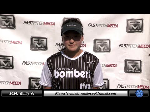 2024 Emily Ye 4.5 GPA - Pitcher and Second Base Softball Skills Video - Norcal Bombers