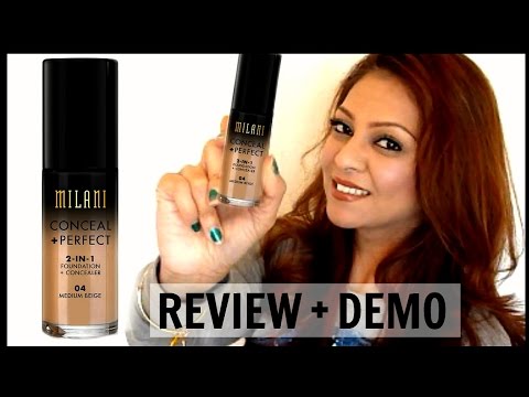 MILANI Conceal + Perfect 2 In 1 Foundation + Concealer Review and Demo Video