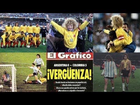 Argentina 0-5 Colombia (1993) - El Monumentazzo // Goals & Highlights