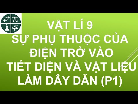 Vật lí 9 - Sự phụ thuộc của điện trở vào tiết diện e vật liệu làm dây dẫn (P1)