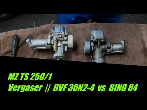 MZ TS 250/1 || Vergaser || BVF 30N2-4 vs BING 84