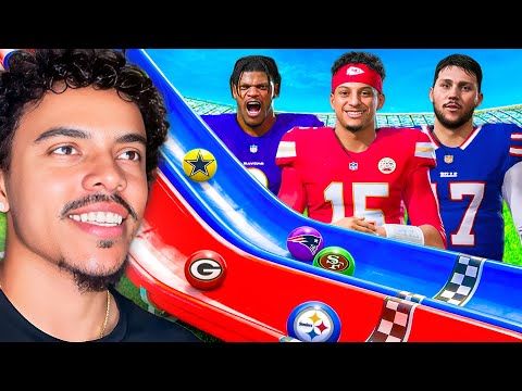 INSANE Marble Race Builds My Madden Team!