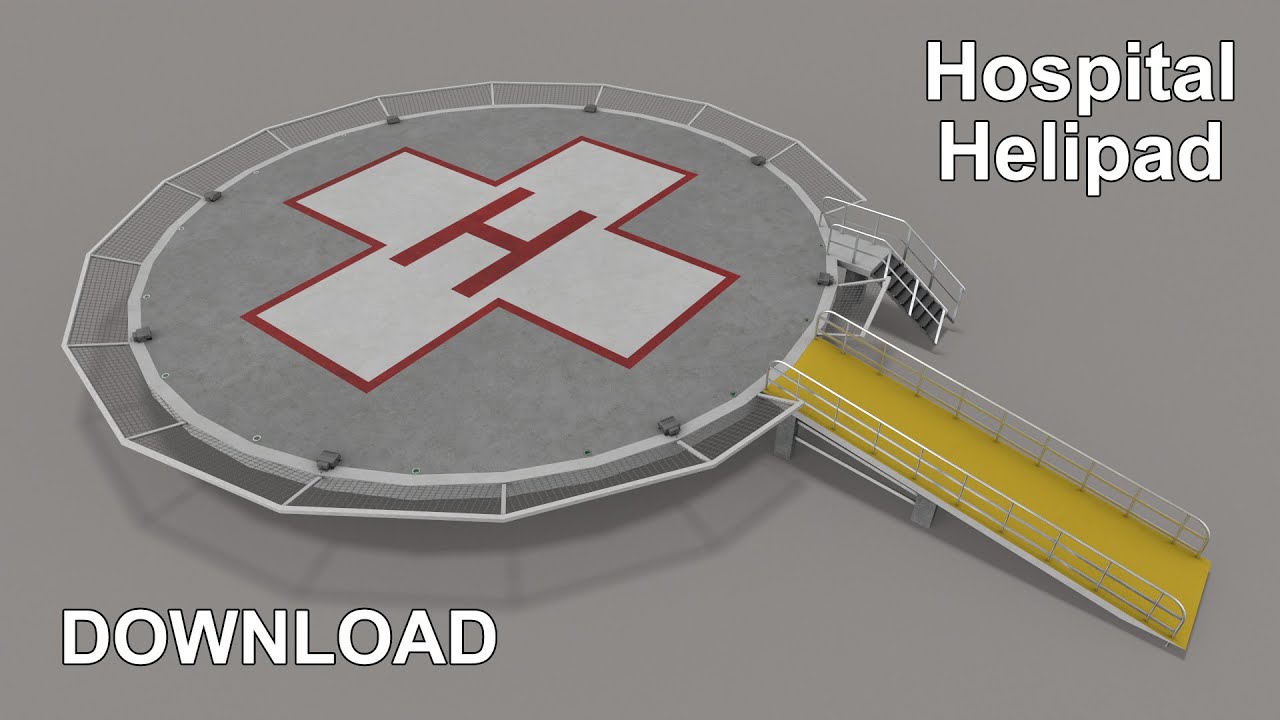 Hospital Heliporto --320-- Modelo 3D
