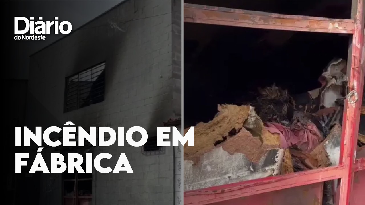 Imagem da notícia Incêndio atinge fábrica e provoca interdição de casa no Autran Nunes, em Fortaleza 
