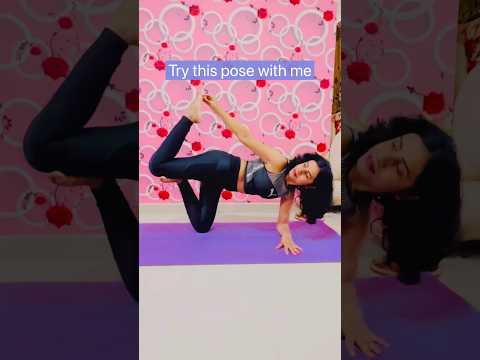 This New Year, challenge your balance #marjariasana #variation #newyearchallenge