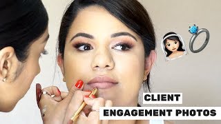CLIENT ENGAGEMENT MAKEUP TUTORIAL | COME TO WORK WITH ME VLOG #4